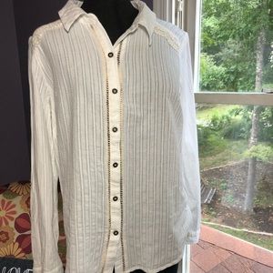 Nordstrom brand  Jolt off white long sleeve shirt